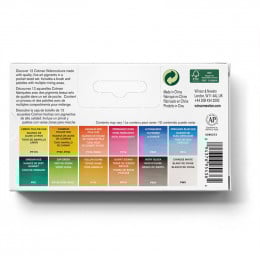Набір акварельних фарб Winsor & Newton Cotman Half Pan Studio Set, 12 шт + пензлик Набір акварельних фарб Winsor & Newton Cotman Half Pan Studio Set, 12 шт + пензлик