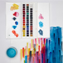 Набор акварельных красок Winsor&Newton Cotman Half Pan Studio Set, 45 цветов