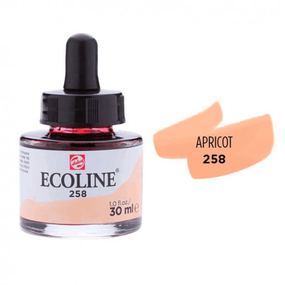 Акварельна фарба рідка Ecoline RoyalTalens, №258 Абрикосова, 30 мл