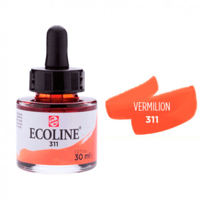 Акварельна фарба рідка Ecoline, №311 Кіновар, 30 мл, RoyalTalens