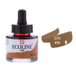 Акварельна фарба рідка №416 Сепія 30 мл, Ecoline Royal Talens