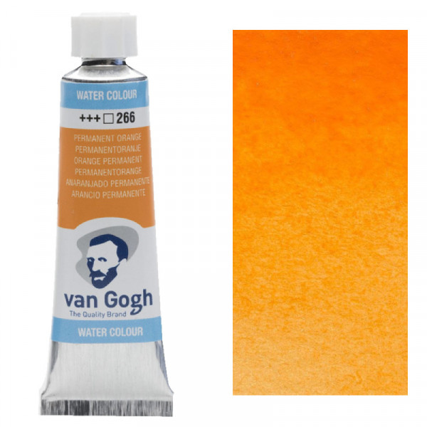 Краска акварельная Van Gogh, туба 10 мл, №266 Permanent Orange, RoyalTalens
