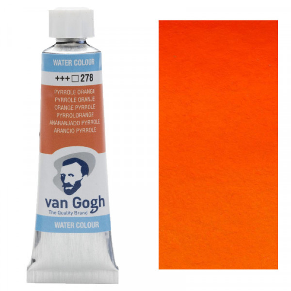Краска акварельная Van Gogh, туба 10 мл, №278 Pyrrole Orange, RoyalTalens