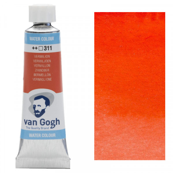 Краска акварельная Van Gogh, туба 10 мл, №311 Vermilion, RoyalTalens