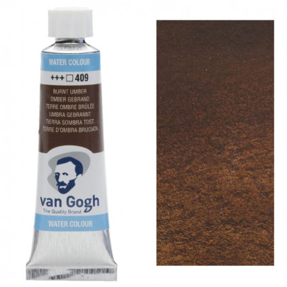 Краска акварельная Van Gogh №409 Умбра жженая, туба 10мл, RoyalTalens
