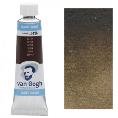 Краска акварельная Van Gogh №416 Сепия, туба 10мл, RoyalTalens