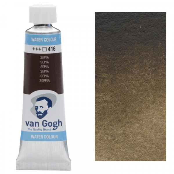 Краска акварельная Van Gogh, туба 10 мл, №416 Sepia, RoyalTalens
