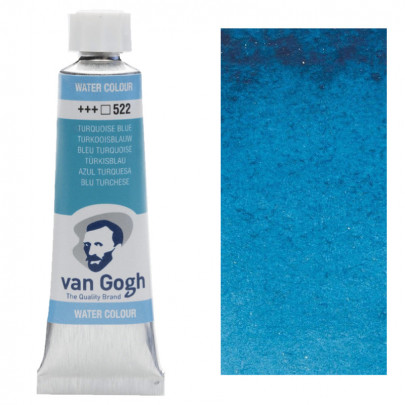 Краска акварельная Van Gogh №522 Бирюзово-синий, туба 10мл, RoyalTalens