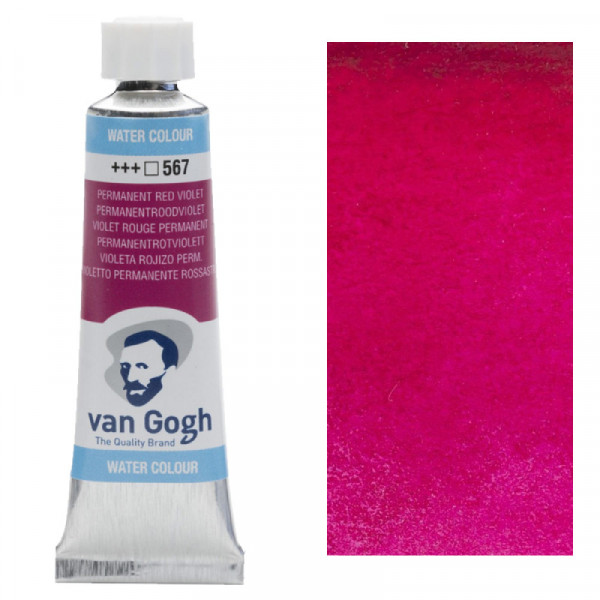 Краска акварельная Van Gogh, туба 10 мл, №567 Permanent Red Violet, RoyalTalens