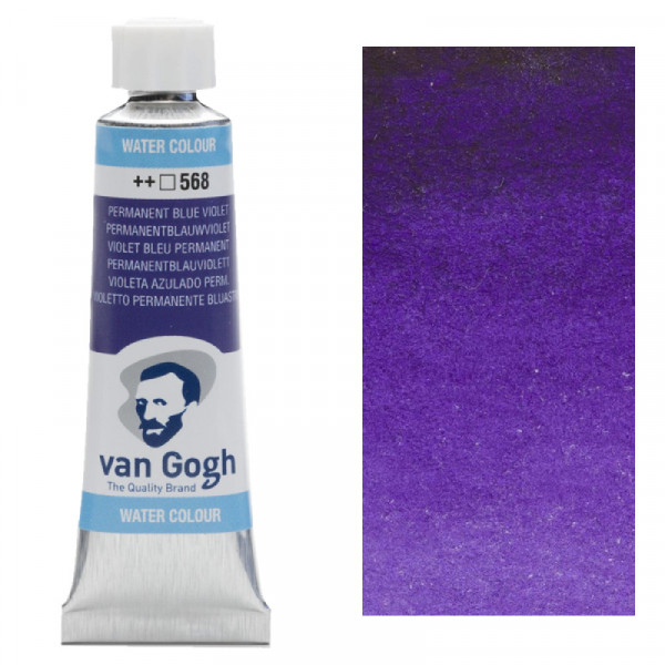 Краска акварельная Van Gogh, туба 10 мл, №568 Permanent Blue Violet, RoyalTalens