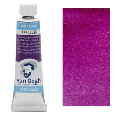 Краска акварельная Van Gogh №593 Хинакридон фиолетово-синий, туба 10мл, RoyalTalens
