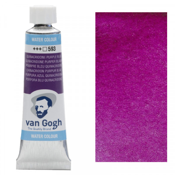 Краска акварельная Van Gogh, туба 10 мл, №593 Quinacridone Purple Blue, RoyalTalens
