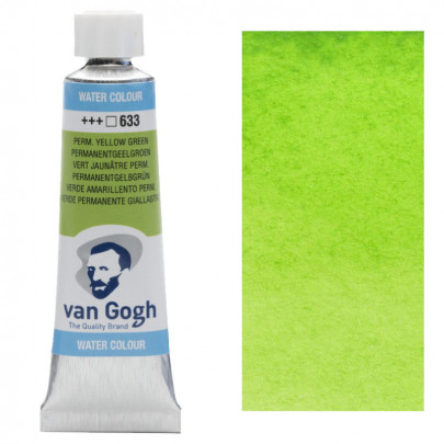 Краска акварельная Van Gogh №633 Желто-зеленый, туба 10мл, RoyalTalens