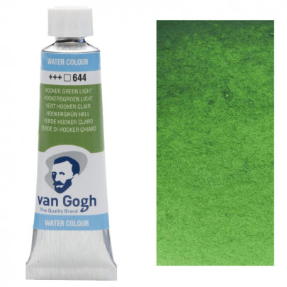 Краска акварельная Van Gogh №644 Хукера зеленая света, туба 10мл, RoyalTalens