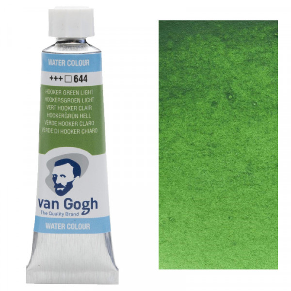 Краска акварельная Van Gogh, туба 10 мл, №644 Hooker Green Light, RoyalTalens