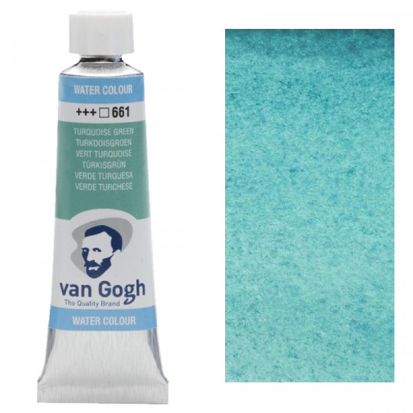 Краска акварельная Van Gogh, туба 10 мл, №661 Turquoise Green, RoyalTalens