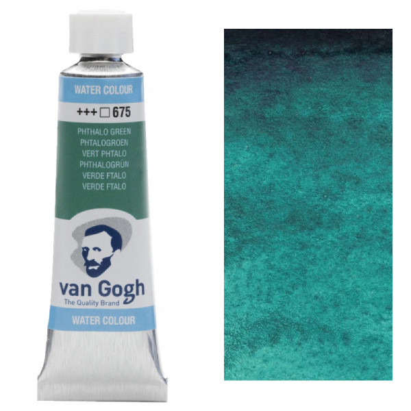 Краска акварельная Van Gogh, туба 10 мл, №675 Phthalo Green, RoyalTalens