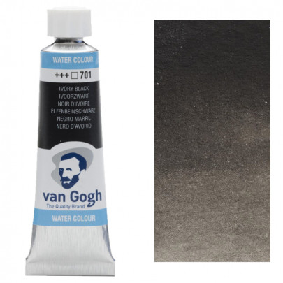 Краска акварельная Van Gogh №701 Черная слоновая кость, туба 10мл, RoyalTalens