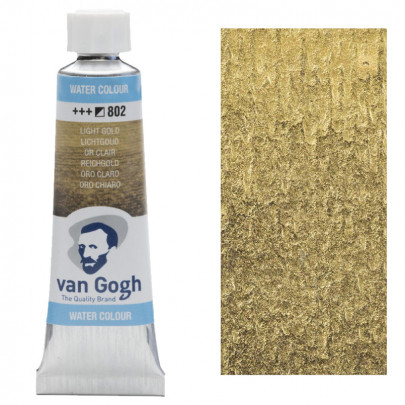 Краска акварельная Van Gogh №802 Светлое золото, туба 10мл, RoyalTalens