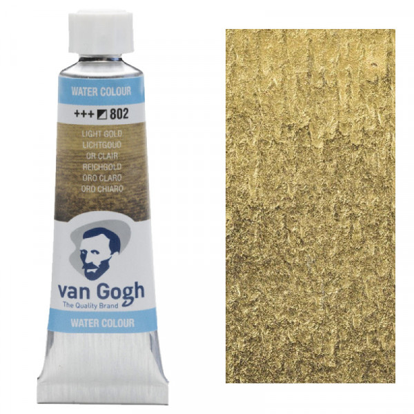Краска акварельная Van Gogh, туба 10 мл, №802 Light Gold, RoyalTalens