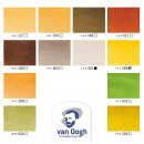 Набор акварельных красок Van Gogh, Pocket box SHADES OF NATURE, кюветы 12 цв., в пластиковом пенале + кисточка, RoyalTalens