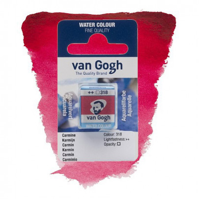 Краска акварельная Van Gogh №318 Кармин, кювета, RoyalTalens