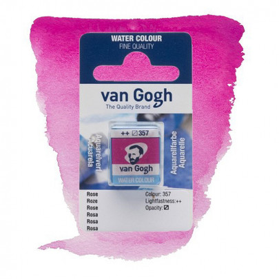 Краска акварельная Van Gogh №357 Розовый, кювета, RoyalTalens