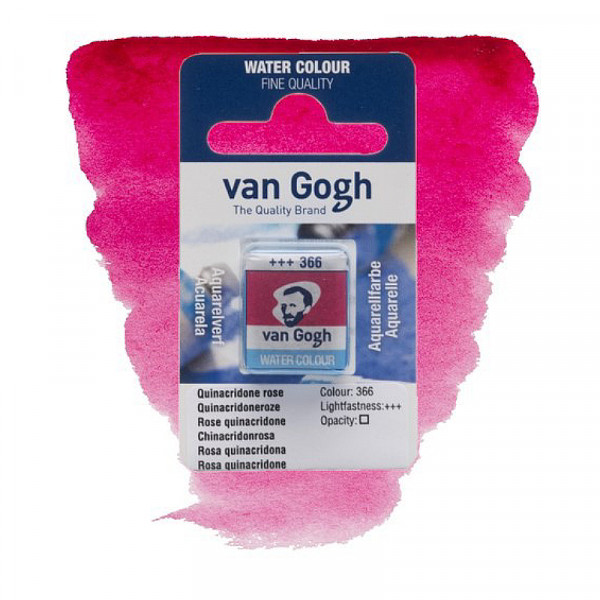 Акварельна фарба №366 Хінакрідон рожевий кювета, Van Gogh RoyalTalens