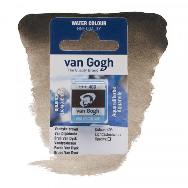 Акварельна фарба №403 Ван-Дік коричневий кювета, Van Gogh RoyalTalens