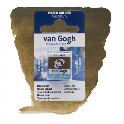 Краска акварельная Van Gogh №408 Умбра натуральная, кювета, RoyalTalens