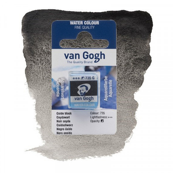 Акварельна фарба №735 Чорний оксид кювета, Van Gogh RoyalTalens