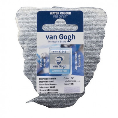 Краска акварельная Van Gogh №843 Интерферентный белый, кювета, RoyalTalens