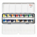 Набор акварельных красок "Классика" ROSA Gallery, 14 цветов в кюветах, металлический пенал