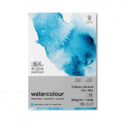 Альбом акварельного паперу 18*25 см, 300 г/м2, 12 арк. 25% cotton Watercolour, cold press, W&N, 6667001