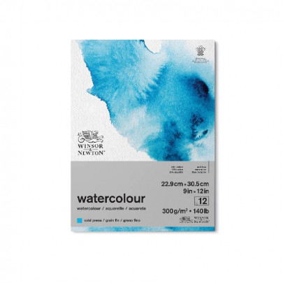 Альбом акварельного паперу 23*31 см, 300 г/м2, 12 арк. 25% cotton Watercolour, cold press, W&N, 6667002