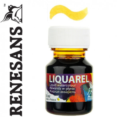 Renesans жидкая акварель LIQUAREL,30 МЛ, №143 ОХРА ЖЕЛТАЯ