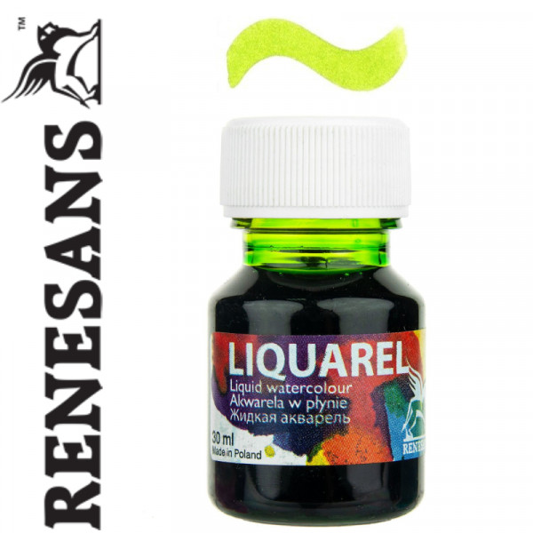 Renesans жидкая акварель LIQUAREL,30 МЛ, №150 ЗЕЛЕНЬ ЛИМОННАЯ