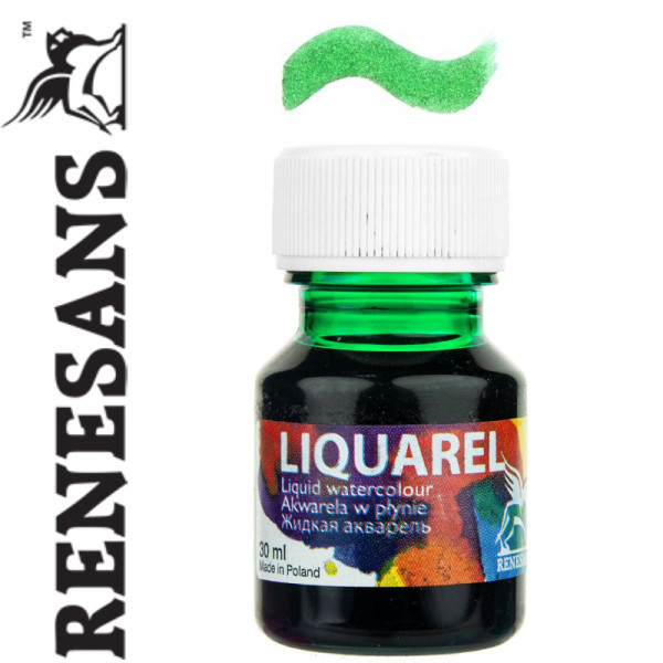Renesans жидкая акварель LIQUAREL,30 МЛ, №155 ЗЕЛЕНЫЙ ЛЕСНОЙ