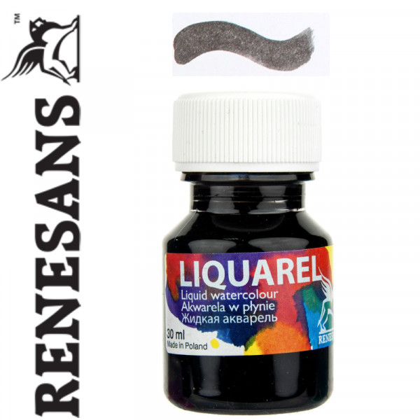 Рідка акварель  №190 ЧОРНИЙ 30 мл, Renesans LIQUAREL