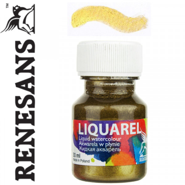 Renesans жидкая акварель LIQUAREL,30 МЛ, №180 ЗОЛОТОЙ