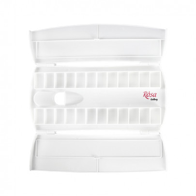 Пластиковый пенал для акварельных красок в кюветах на 24 шт., ROSA Gallery