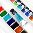 Пластиковый пенал для акварельных красок в кюветах на 24 шт., ROSA Gallery