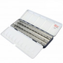 Металлический пенал для акварельных красок в кюветах на 21 шт., индиго ROSA Gallery