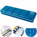 Металлический пенал для акварельных красок в кюветах на 21 шт., Бирюзовый ROSA Gallery