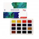 Акварельные краски ROSA Studio. 16 цветов в кюветах. Упаковка в картонной коробке
