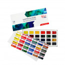 Набір акварельних фарб 24 кольори в кюветах, картонна коробка, ROSA Studio