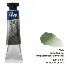 Акварельна фарба №766 Нефритовий зелений, туба 10 мл, ROSA Gallery