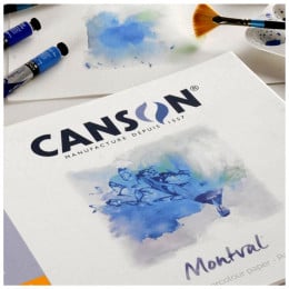 Альбом (блок) для акварелі Canson Montval 12 аркушів 270 г/м2 18х25 см