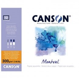 Альбом (блок) для акварелі Canson Montval 12 аркушів 300 г/м2 А3 (29,7x42 см)