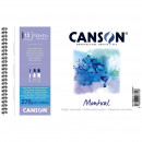 Блок бумаги для акварели на спирали Canson Montval Torchon Bloc 270 гр, 12 листов